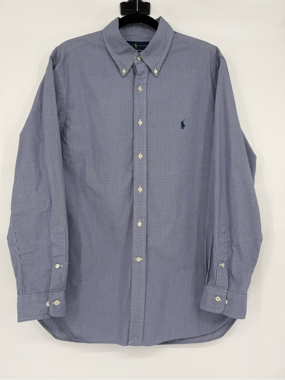 Ralph Lauren Slim Fit Button Down Dress Shirt Gingham Preppy Office 17 34/35